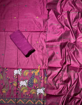 Classy Weaves Muga Cotton Silk Suit Set - Yanchi